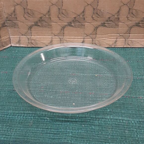 PYREX 210 Clear Glass Pie Dish 10 In Plate Dish Bakeware USA VTG - Picture 4 of 4